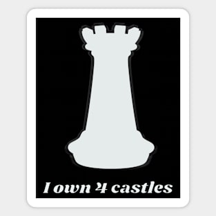 I own 4 castles - Silver castle - Chess Magnet
